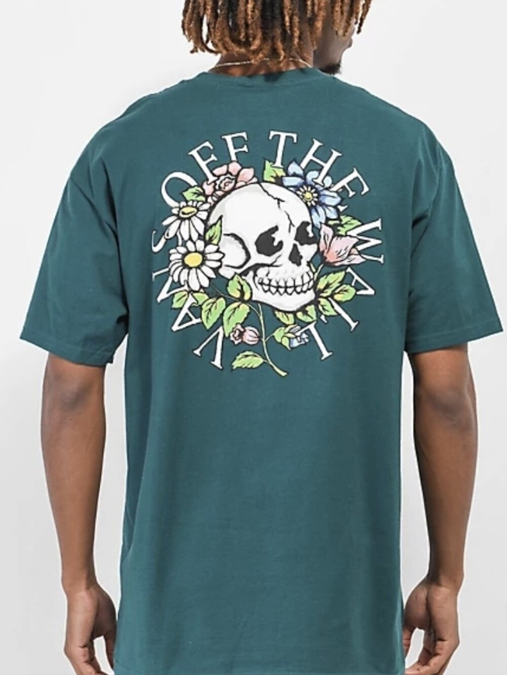 Vans Deep Teal Skull Graphic Short Sleeve Tee